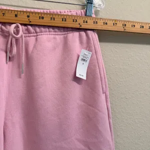Gap Relaxed Straight-Leg Sweatpants in Pure Pink Fleece Size Small Lounge- NWT thumbnail 15