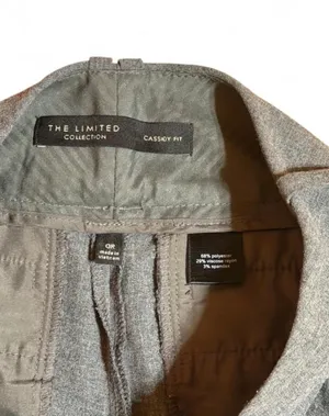 The Limited Cassidy Fit Gray Flared Dress Pants Trousers with Pockets & Belt Loops Super Flattering! thumbnail 6