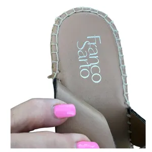 Franco Sarto Tulsa ‎ Black Espadrille Wedge Sandals Women's Size 8.5 M 4" Heel thumbnail 4