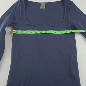 SUNDAY BEST -779 Aritzia Delta Sinch Seamless‎ Long Sleeve Ribbed Dress Navy M thumbnail 9