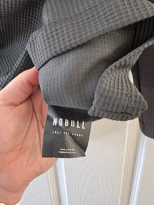 Nobull Dark Gray Waffle Knit Longsleeve Top thumbnail 3
