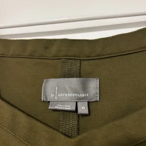 Anthropologie Olive Green Corset Tank Top Sweetheart‎ Neckline XS Side Zip Ponte thumbnail 9