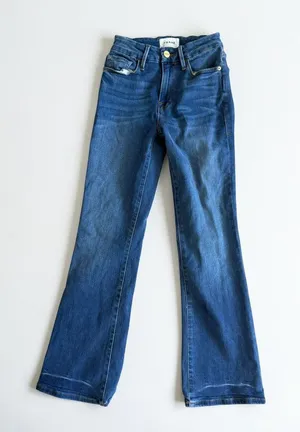 FRAME Le Crop Mini Boot Leg Denim Jeans Size 24 thumbnail 1