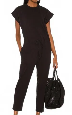 Pistola Decklin Shoulder Pad Sleeveless Jumpsuit Cotton Black Women's Size XS thumbnail 1