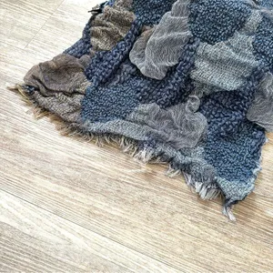 Long blue scarf Blue thumbnail 5