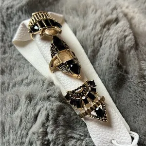 Free People Rhapsody Rings Set Size 5-8 NWOT Gold thumbnail 2