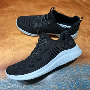 Skechers Memory Foam Mesh Slip on Sneakers black white washable size 8.5 thumbnail 1