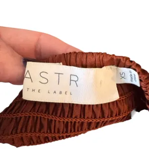ASTR the Label - Alva Ruched Lace Trim Midi Slip Dress Rust Satin Sz XS thumbnail 9