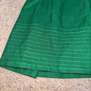 Farm Rio Lea Leaf Mini Dress One Shoulder Linen‎ Blend Green Small thumbnail 6