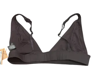 SKIMS Signature Swim plunge Bikini Top Size M Onyx NWT SOLD OUT thumbnail 7