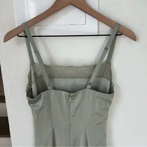 Reformation Vesper Satin Maxi Dress in Salvia Green NWT thumbnail 6