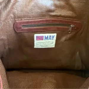 EM May Kilim Wool and leather backpack bag Red thumbnail 6