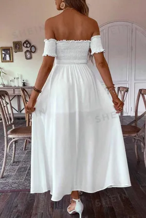 SheIn White Off-Shoulder Dress thumbnail 3