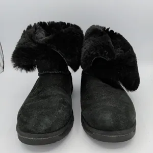 ABEO BIOsystem Black Suede Shearling Lined‎ Mid Calf Boots Womens Size 9 thumbnail 3