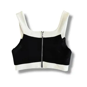 LENA “Jumpin’ On A Jet Set” Black & White Two-Piece Crop Top &‎ Mini Skirt S NWT thumbnail 3