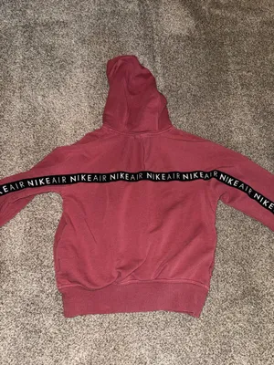 Niki By Niki Livas Air Sportswear Women's Pullover Hoodie with Logo Stripe Band in Maroon thumbnail 3