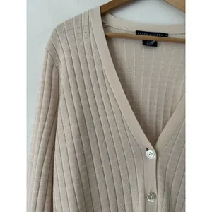 Ralph Lauren X Wimbledon Cream Ribbed Knit Button Crest Cardigan Sweater Medium thumbnail 3