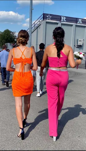 orange homecoming dress thumbnail 2