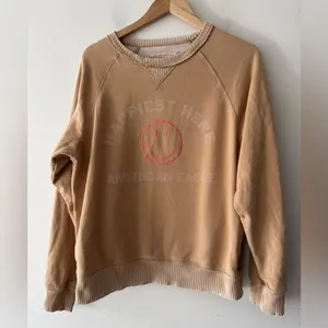 American Eagle Brown Funday‎ Graphic Raglan-Sleeve Sweatshirt thumbnail 3