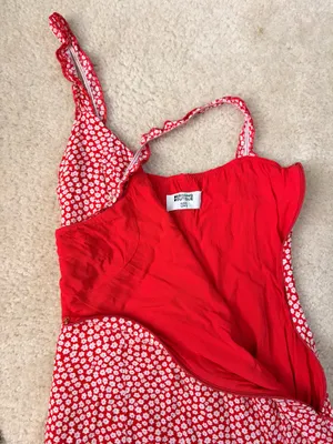 Red midi dress thumbnail 3