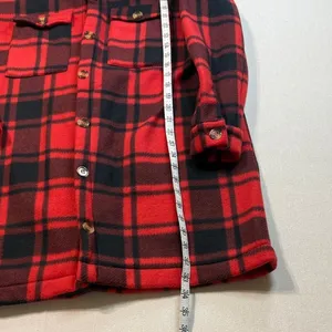 Romantic Hut Stylish Red and Black Plaid Trench Coat thumbnail 5