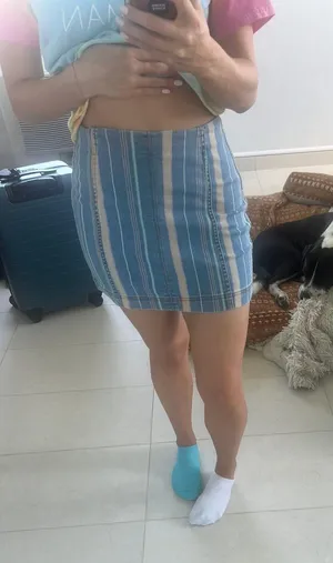 Striped Denim Skirt Multi thumbnail 2