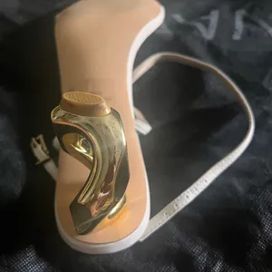 Miss Lola.. Camilla chain link mid heel.. Appox: 3” thumbnail 7