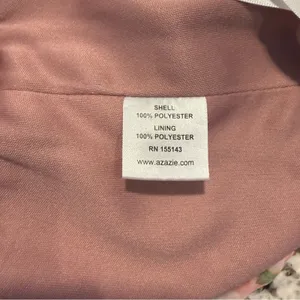 Azazie Leah Vintage Mauve Plunge Beaded Waist Maxi Dress Size 8 thumbnail 4