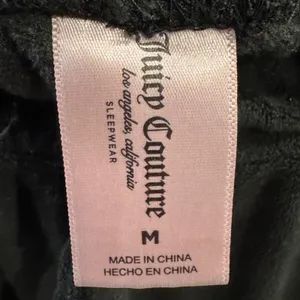 Juicy Couture Black Velour Rhinestone Logo Joggers Sleepwear Pants Womens Medium thumbnail 4