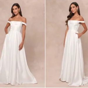 LULU's Bridal Wedding Chic Modern Sexy Chic Elegant Minimalist Ballgown thumbnail 2