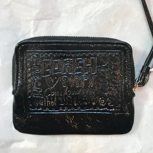 Coach Black Leather Wristlet thumbnail 1