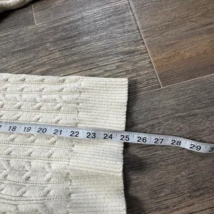 Y2K cable knit cotton sweater St. John's Bay cream cable knit sweater in size M No noticeable flaws, super soft and a fall staple!! Ptp 14.5 Waist 13” Inseam 18.5” Length 25” Material is stretchy #cableknit #cozy #Cotton #Sweaters#Fall thumbnail 7