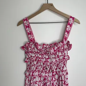 Saylor Denise Tiered Pink Floral Maxi Womens Dress Small thumbnail 10