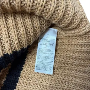Old Navy Mock-Neck Tunic Sweater Knit Tan and Black Stripe XS thumbnail 6