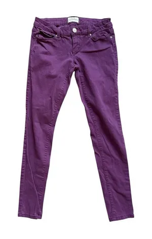 Womens Aeropostale Lola High Waisted Jeggings Skinny Jeans in Purple - Sz 1/2 thumbnail 1