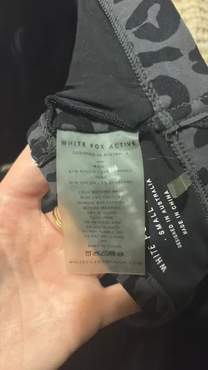 White Fox black cheetah sports bra thumbnail 3