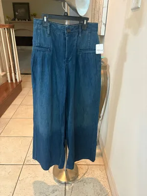 We the Free Free People Charlie Wide Leg Jeans Navy/Marin OB1470354 Size 25 NWT thumbnail 3