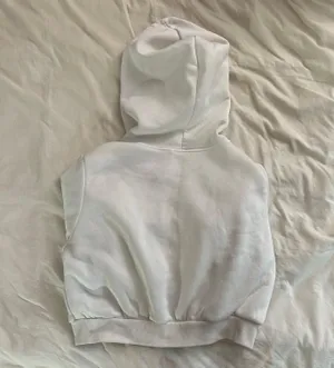 Cropped White Hoodie Size M thumbnail 3