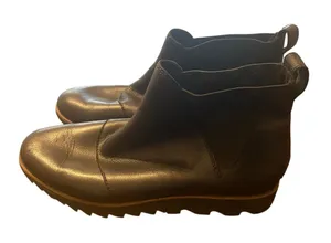 Sorel Black Leather Chelsea Ankle Boots Lug Sole‎ Women’s 7.5 Normcore Comfort thumbnail 1