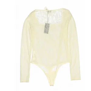 Aritzia TEN Ivory Lace Long Sleeve Bodysuit Medium Romantic Coquette Balletcore thumbnail 3