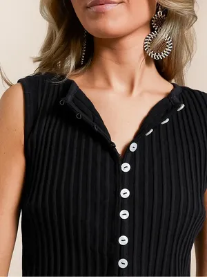 Free People Tilly Vest - Black thumbnail 5