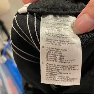 Adidas climalite three stripe side ankle zip tapered leg elastic waist pants thumbnail 10