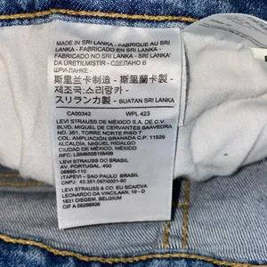 Levi's Mile High‎ Cropped Wide Leg Jeans 32 Button Fly High Rise Denim Blue thumbnail 4