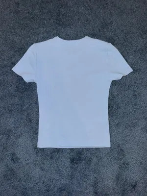 Zara Light Blue Ribbed Crew Neck Short Sleeve T-Shirt thumbnail 2