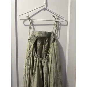Mable Light Green Tank Maxi Dress Stretchy Bust Tie Straps Open Back Medium thumbnail 2