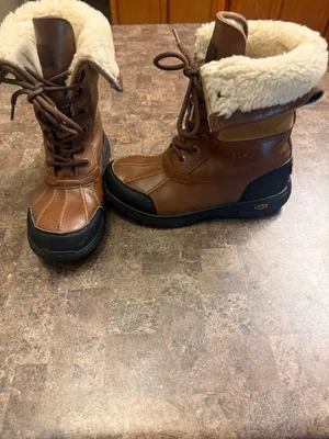 Kids UGG Butte II Snow Boots Black Winter Tie-Up CWR size 3 thumbnail 5