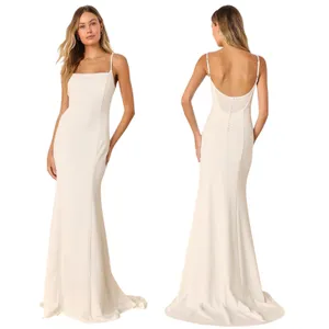 Lulus Blessed Romance White Sleeveless Button Back Mermaid Maxi Dress size XL thumbnail 2