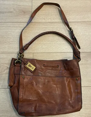 Frye Demi Hobo Satchel Brown Leather Bag thumbnail 1