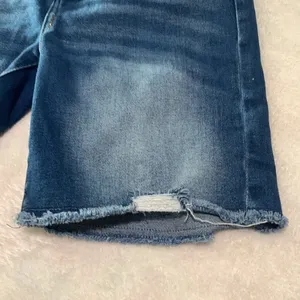 Kancan womens small cut off bermuda denim jean shorts blue distressed casual vac thumbnail 4