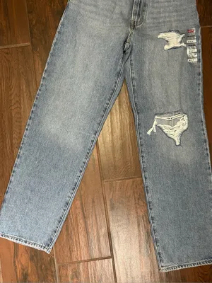 Levi’s 94 Baggy Distressed Mid Rise Straight Leg Denim Jeans thumbnail 7